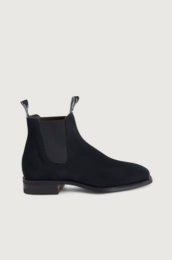 RM Williams Boots Blaxland G-last Suede Black Svart