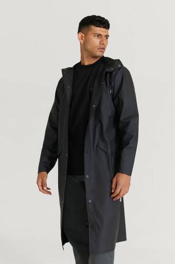 Rains Regnjacka Rains Longer Jacket Svart