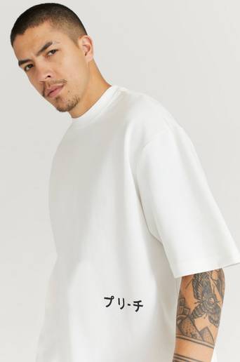 Preach T-Shirt Tight Neck Logo T Vit