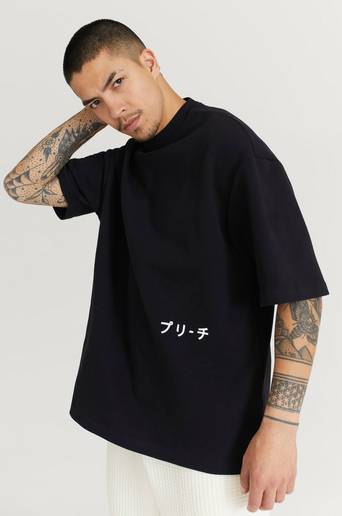 Preach T-Shirt Tight Neck Logo T Svart