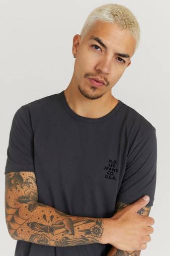 Lee T-shirt SS Tonal Logo Tee Svart