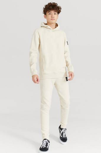 Calvin Klein Huvtröja Rib Blocking Badge Hoodie Beige