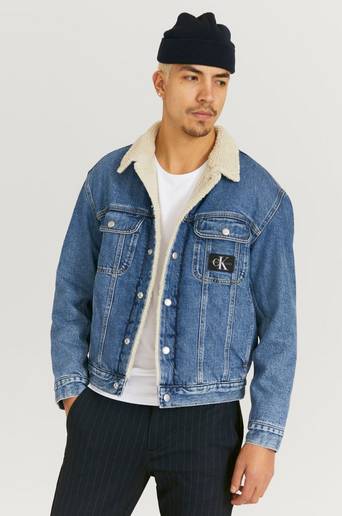 Calvin Klein Jeans Jeansjacka Regular Sherpa Denim Jacket Blå