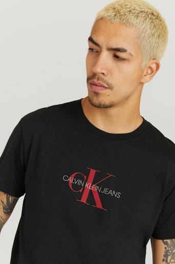 Calvin Klein T-Shirt Archival Monogram Flock Tee Svart