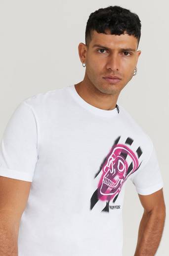 Philipp Plein T-Shirt Round Neck SS PP1978 Vit