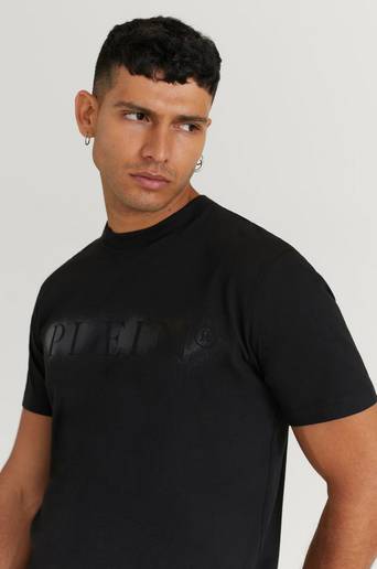 Philipp Plein T-shirt Round Neck SS Spray Effect Svart