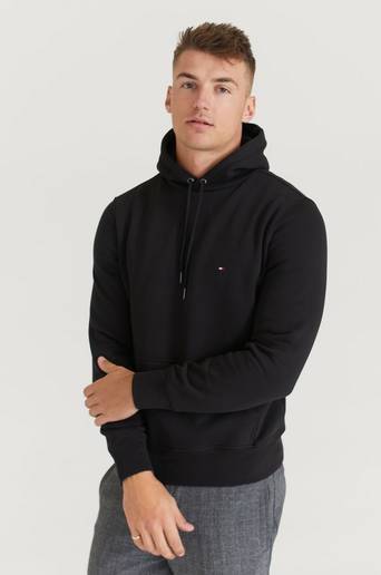 Tommy Hilfiger Hoodie Basic Flag Hoody Svart