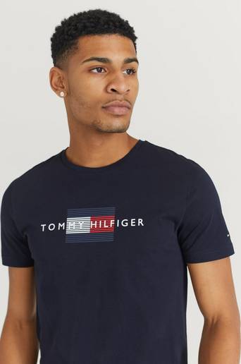 Tommy Hilfiger T-Shirt Lines Hilfiger Tee Blå