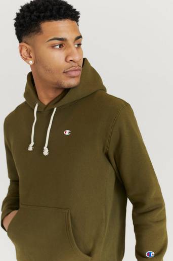 Champion Reverse Weave Hoodie Hooded Sweatshirt Grön