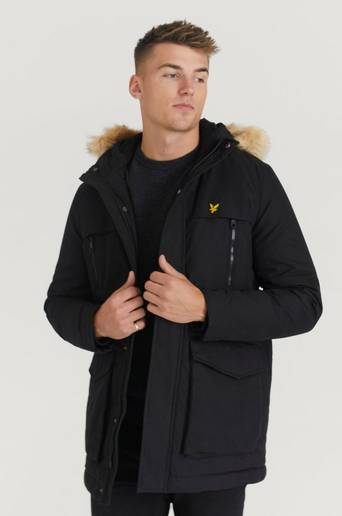 Lyle & Scott Parkas Winter Weight Micro Fleece Lined Parka Svart