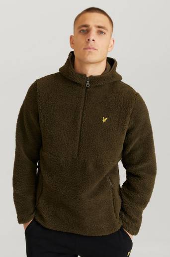 Lyle & Scott Tröja Fleece 1/2 Zip Hoodie Grön