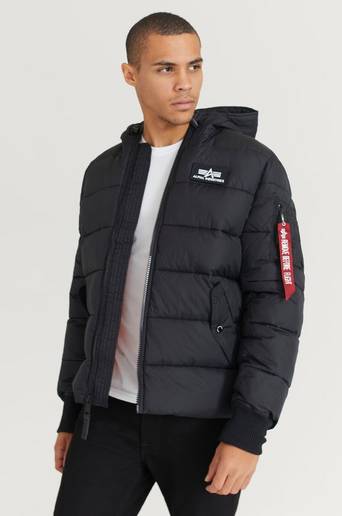 Alpha Industries Pufferjacka Hooded Puffer Alpha FD Svart