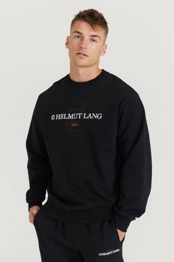 Helmut Lang Sweatshirt Layer Logo Crew.Laye Svart