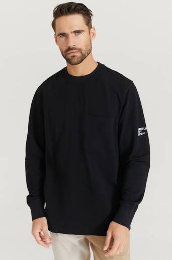 Helmut Lang Långärmad T-Shirt Waffle LS T.Military Svart