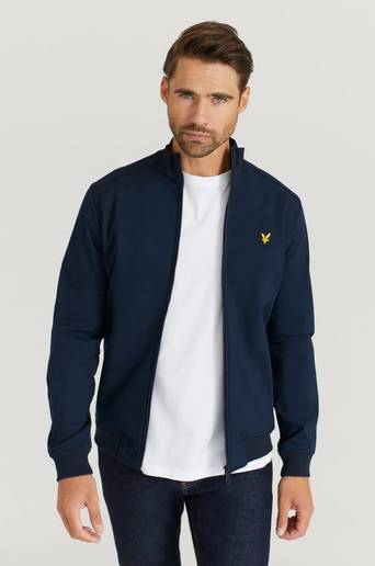 Lyle & Scott Ziptröja Zip Through Funnel Neck Soft Shell Jacket Blå