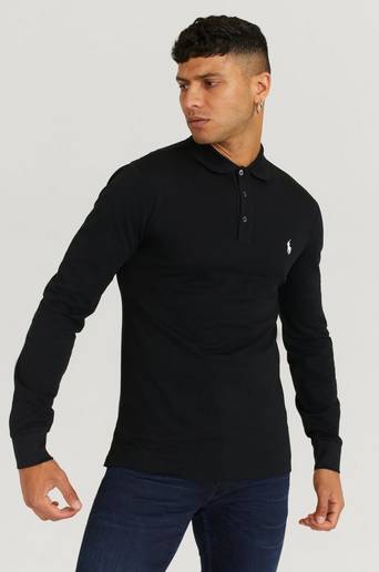 Polo Ralph Lauren Pikétröja Slim Mesh Stretch L/S Polo Shirt Svart