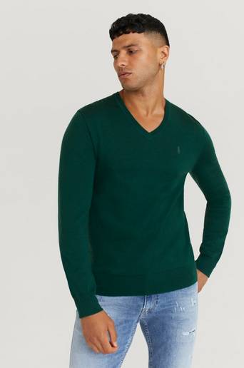 Polo Ralph Lauren Stickad Tröja Merino Vneck Knit Grön