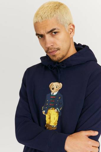 Polo Ralph Lauren Hoodie Bear Hoodie Blå