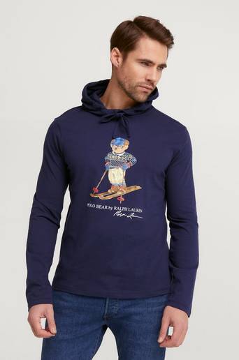 Polo Ralph Lauren Hoodie Bear L/S Tee Hood Blå