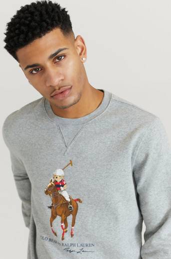 Polo Ralph Lauren Sweatshirt Bear Sweater Grå