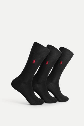 Polo Ralph Lauren 3-Pack Big Pony Sock Svart