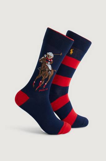 Polo Ralph Lauren 2-Pack Strumpor Bear Sock Multi