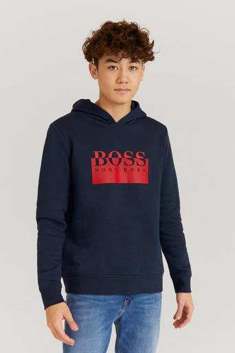 BOSS Huvtröja Hooded Sweatshirt Blå