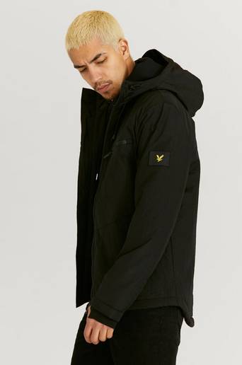 Lyle & Scott Jacka Wadded Dual Pocket Jacket With Face Guard Svart