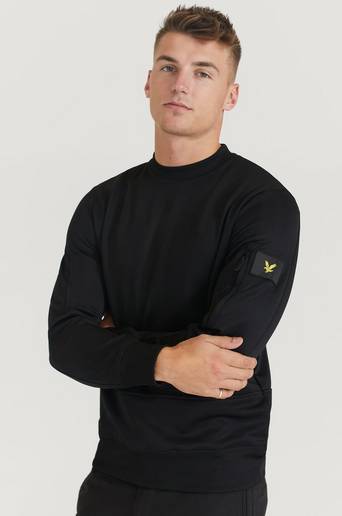 Lyle & Scott Sweatshirt Tricot Crew Neck Sweatshirt Svart