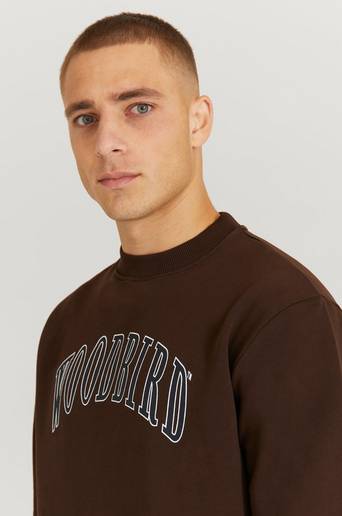 Woodbird Sweatshirt Mufti College Sweat Brun