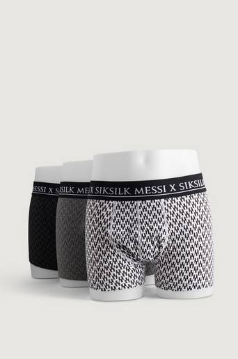 SIKSILK 3-Pack Boxerkalsonger Messi SikSilk 3 Pack AOP Boxers Multi