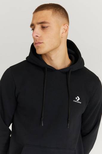 Converse Huvtröja Embroidered Star Chevron Pullover Hoodie BB Svart