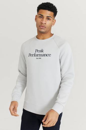 Peak Performance Sweatshirt M Original Crew Grå