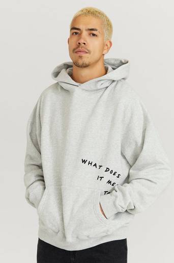 Preach Hoodie Oversized Meaning H Grå