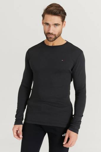 Tommy Hilfiger Långärmad T-Shirt TJM Original Rib Longsleeve Tee Svart