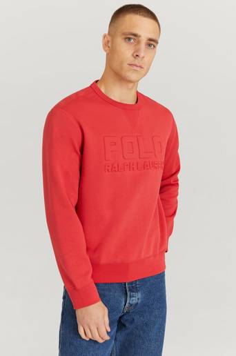 Polo Ralph Lauren Sweatshirt Double Knit CVS Polo Sweater Röd