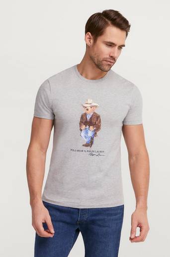 Polo Ralph Lauren T-Shirt S/S T-Shirt Cowboy Bear Grå