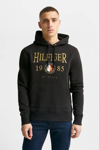 Tommy Hilfiger Hoodie Icon Crest Hoodie Svart