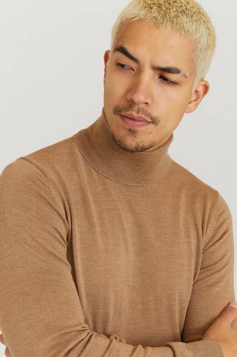 J.Lindeberg Polotröja Lyd Merino Turtleneck Sweater Brun