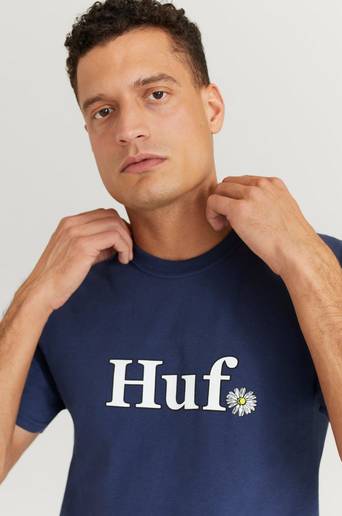 HUF T-Shirt In Bloom S/S Tee Blå