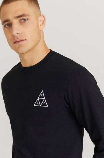 HUF Långärmad T-Shirt Essential TT L/S Tee Svart