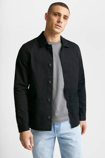 Les Deux Overshirt Preston Dobby Hybrid Svart