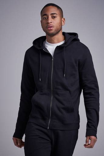 Studio Total Tröja Andy Zip Hoodie Svart