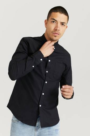 Studio Total Skjorta Melker Oxford Shirt Svart