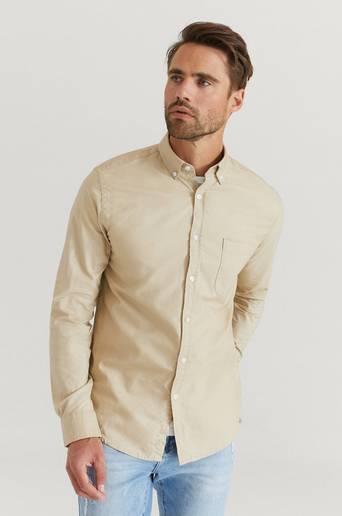 Studio Total Skjorta Melker Oxford Shirt Beige