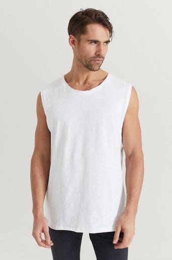 William Baxter Linne Raw Edge Tank Top Vit