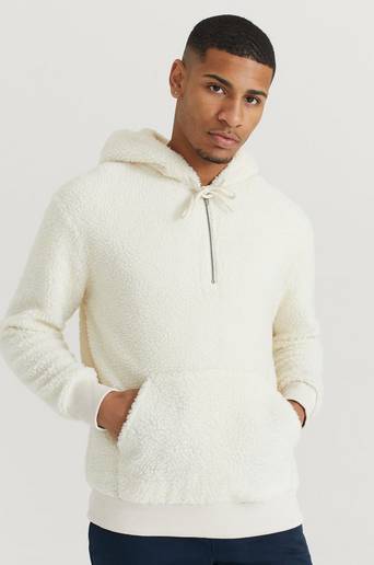 Studio Total Hoodie 1/2 Zip Chunky Teddy Vit