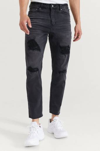 William Baxter Jeans Tapered Cropped Jeans Svart