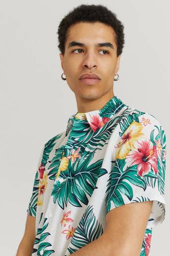 Studio Total Skjorta Printed Short Sleeve Shirt Vit