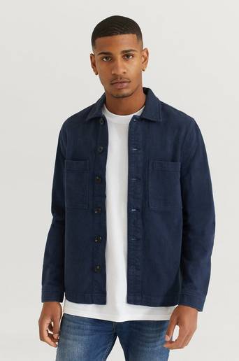 Studio Total Overshirt Twill With Pockets Blå